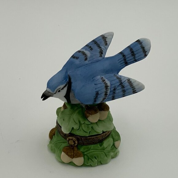 Midwest of Cannon Falls PHB Blue Jay Trinket Box Songbird Series - Picture 7 of 9